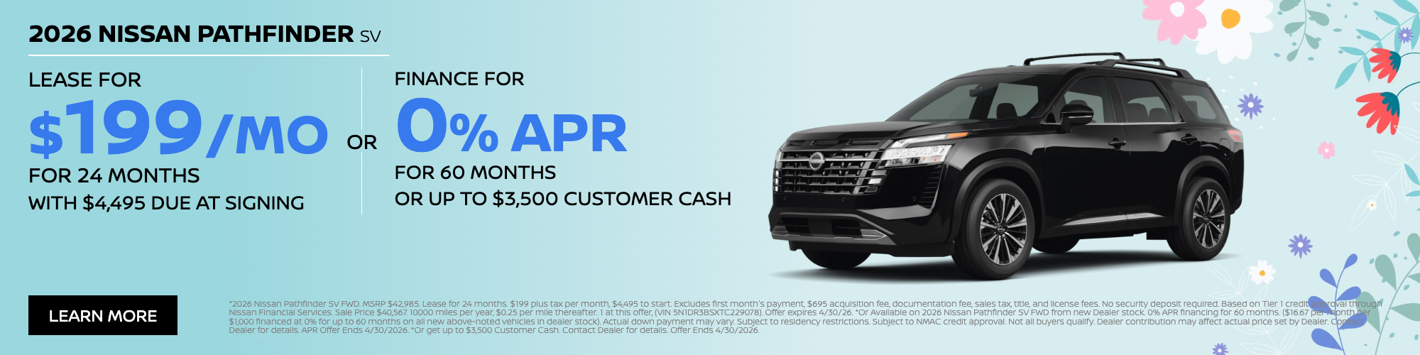 2026 Nissan Pathfinder SV FWD