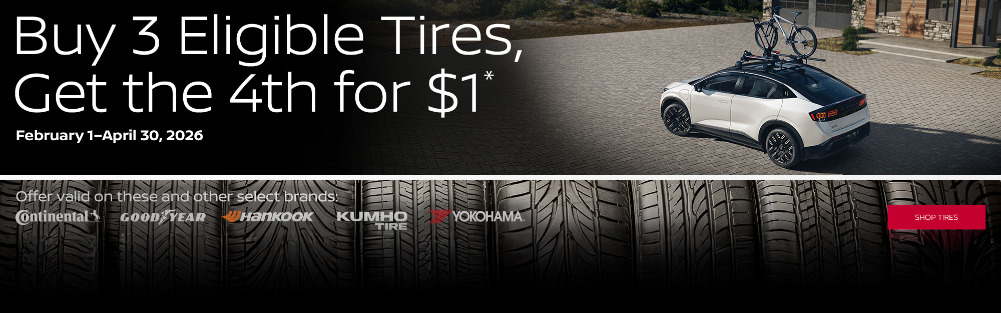buy 3 eligible tires get the 4th for $1